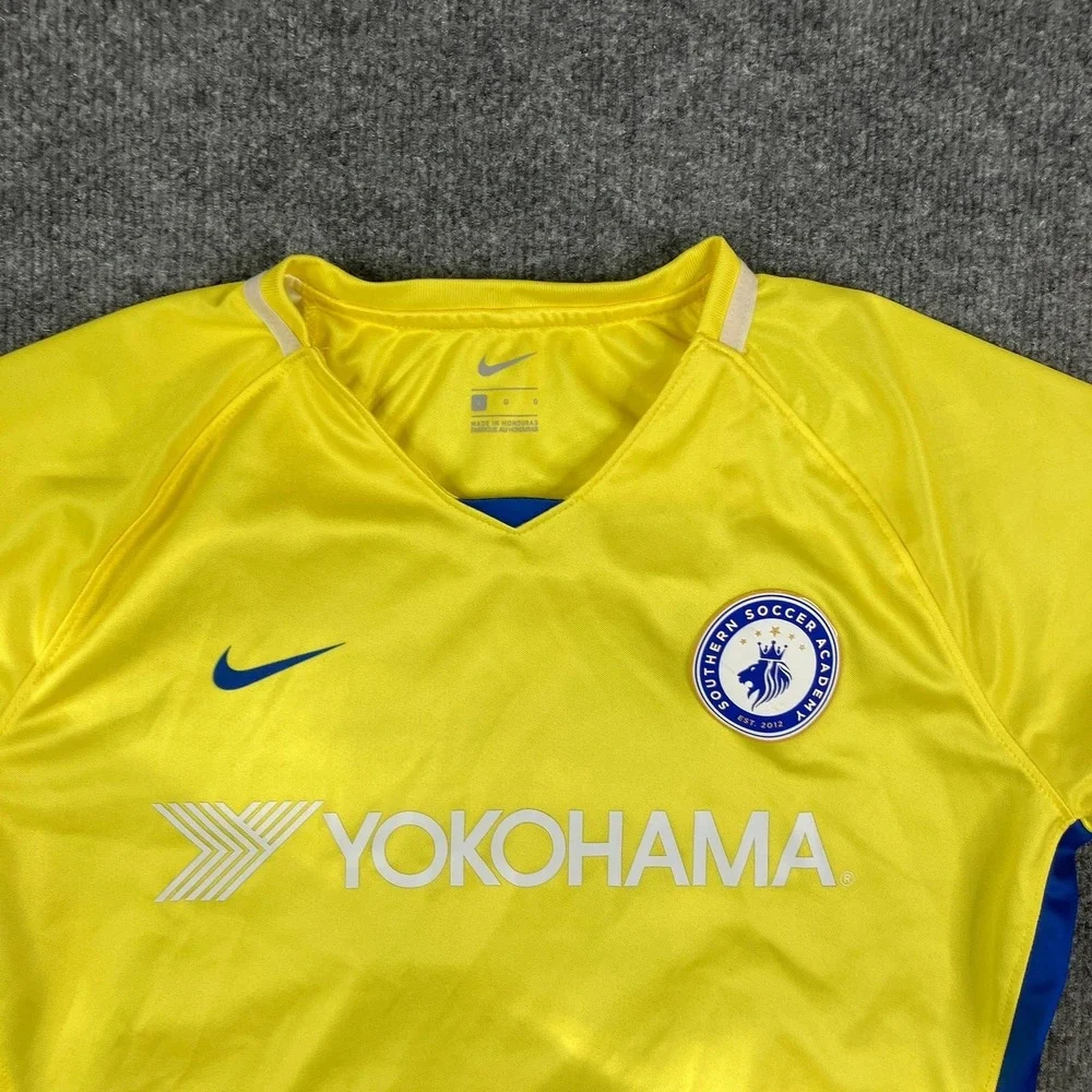Nike Soccer Jersey Womens‎ Large Yellow Chelsea FC Yokohama Short Sleeve